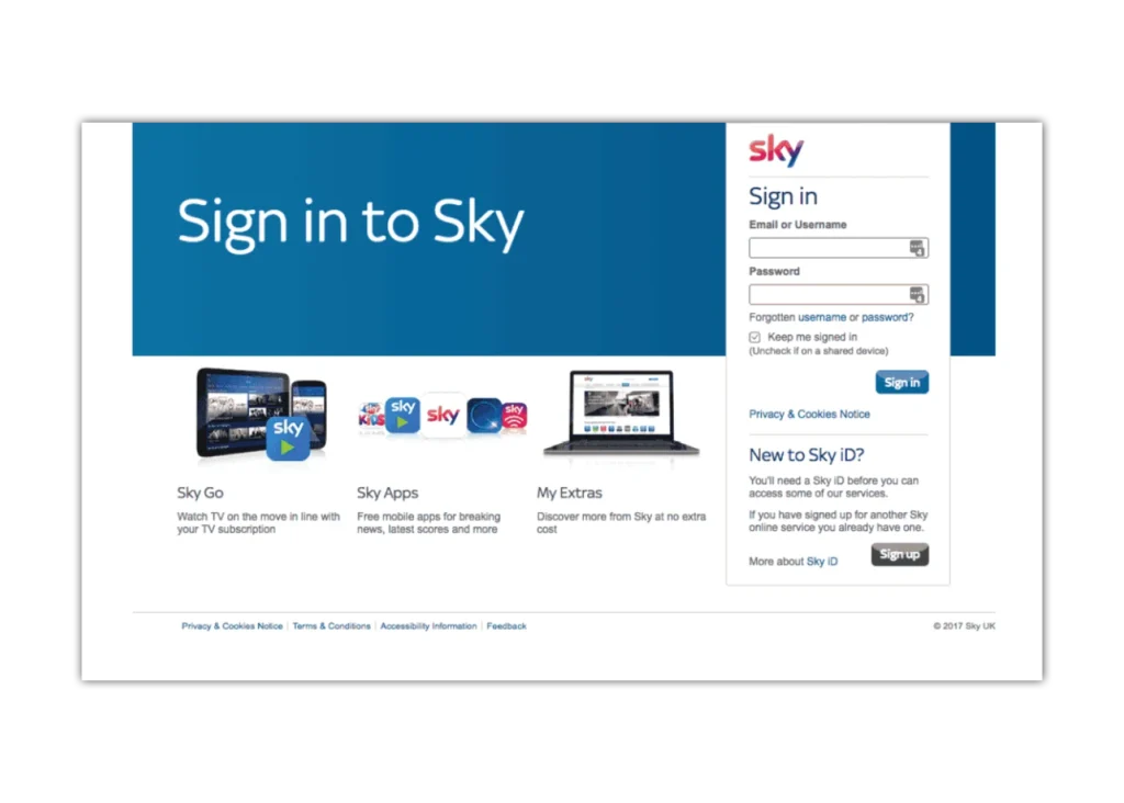 sky mobile step 1